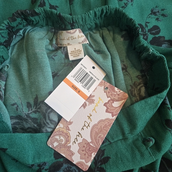 NWT Band of Gypsies Etta Emerald Floral Midi Skirt Small - Picture 7 of 8